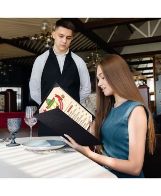 WeChef 10 Pack Restaurant Menu Covers 8.5x14" Book Style 2 Pages 2 Views – Menu Covers