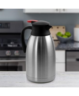 2 Quart Stainless Steel Thermal Beverage Carafe for Coffee and Tea