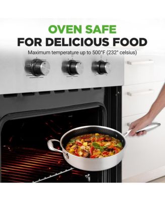 Jumbo Cooker with Glass Lid - Triply Stainless Steel Cookware, DAKIN Etching Non-Stick Coating Inside and Outside