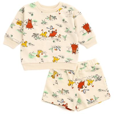 Toddler Boys Disney Mickey Mouse French Terry Sweatshirt and Shorts (2T-5T)