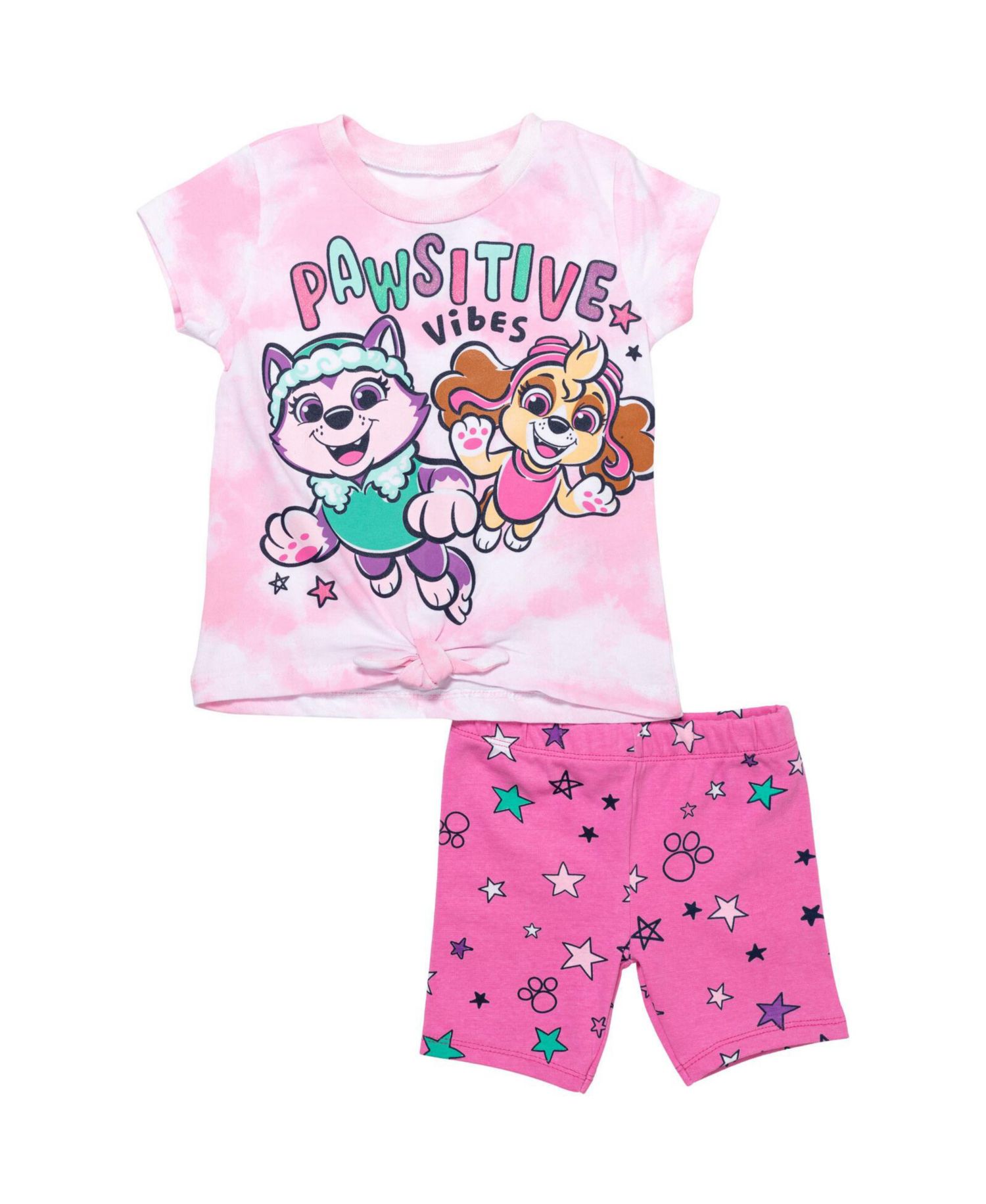 Girls T-Shirt and Bike Shorts Outfit Set