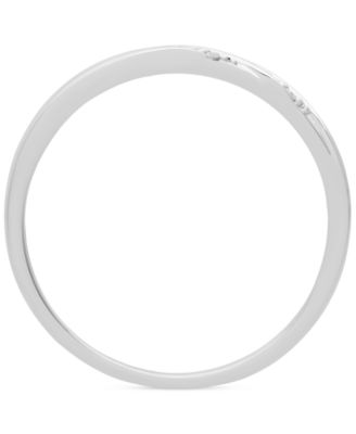 Men's Diamond Diagonal Two Row Wedding Band (1/10 ct. t.w.) in 14k White Gold