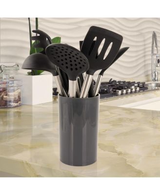 Gray Silicone and Stainless Steel Cooking Utensils, Set of 14