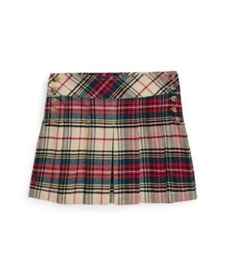 Polo Ralph Lauren Toddler and Little Girls Plaid Pleated Cotton Twill Skirt Macy s