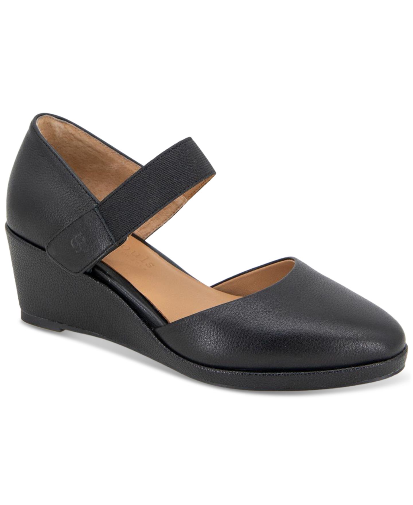 Женские туфли Gentle Souls Oriana Wedge Pumps, цвет: Чёрный кожаный — фото 1