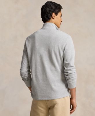 Men's Estate-Rib Cotton Quarter-Zip Pullover