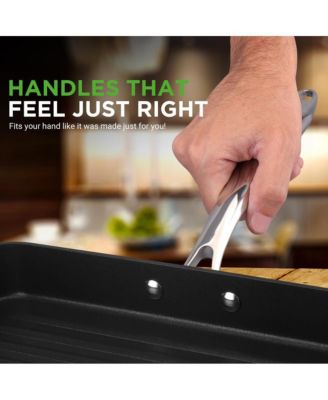 11   Hard-Anodized Nonstick Grill & Griddle - Dishwasher Safe Nonstick Grill Pan