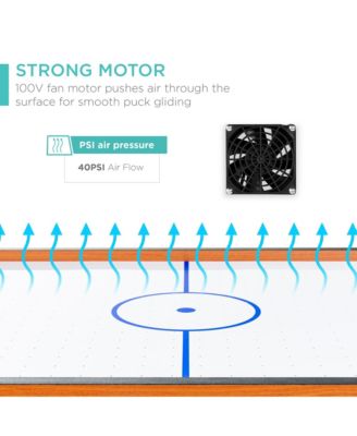 40in Air Hockey Arcade Table w/ 100V Motor, Electric Fan, 2 Strikers, 2 Pucks