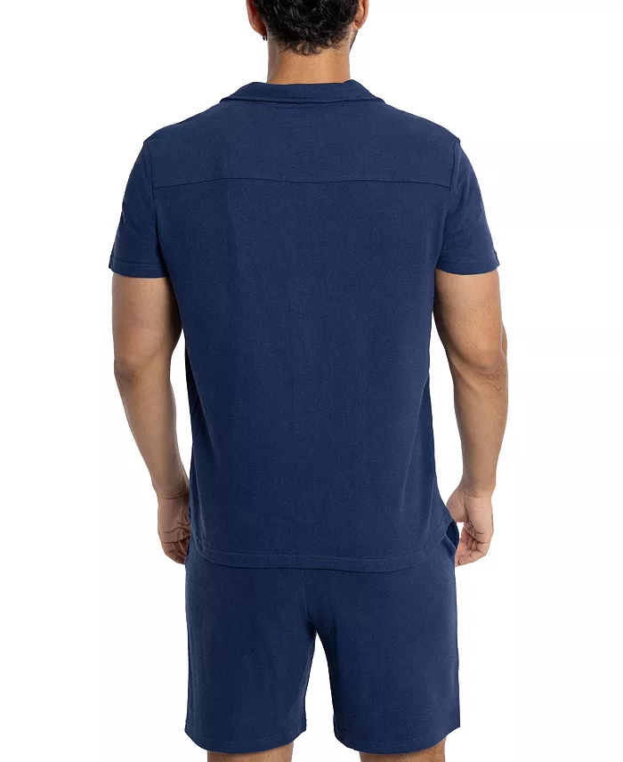 Men's Camp Collar Casual Short Sleeve Button-Up Shirt - thumbnail 9