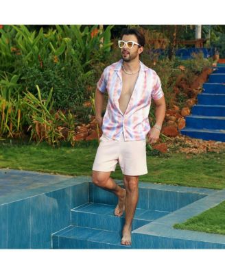 Men's Lavender & Pale Orange Relaxed Ombre Shirt