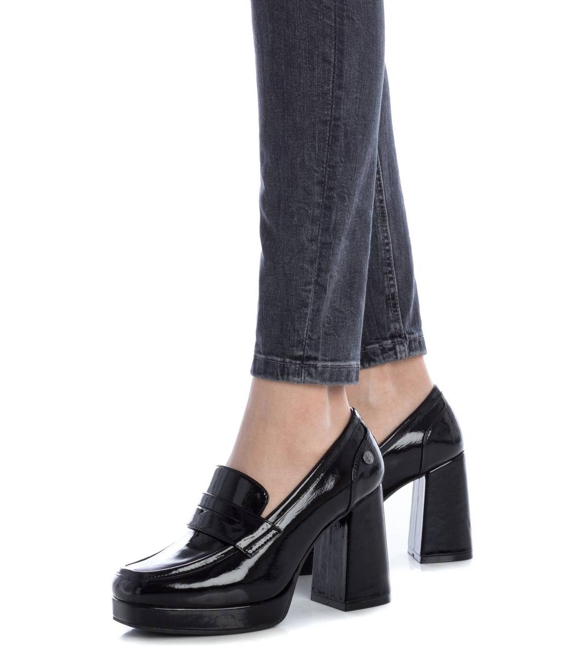 Xti Women's Patent Leather Heeled Moccasins By