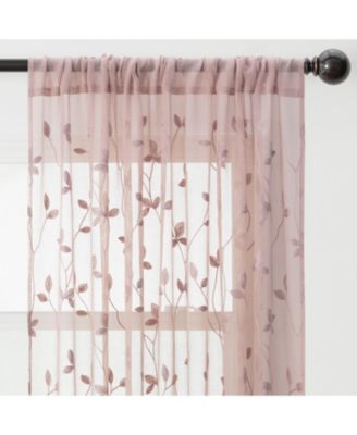 Premium Embroidered Vine Curtains - Sheer Curtains 2 Panels