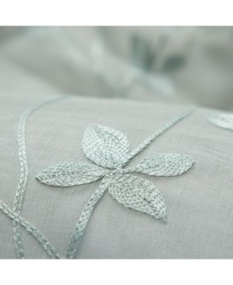 Premium Embroidered Vine Curtains - Sheer Curtains for Living Room, Bedroom, Kitchen - 52" x 108" - White, 2 Panels