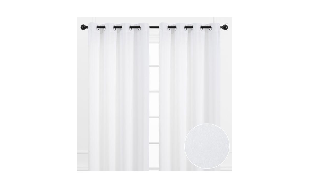 Premium Beige Silky Velvet Textured Sheer Curtains - Lightweight Curtain for Living Room Bedroom Windows - Light Filtering Elegant Drapes wit