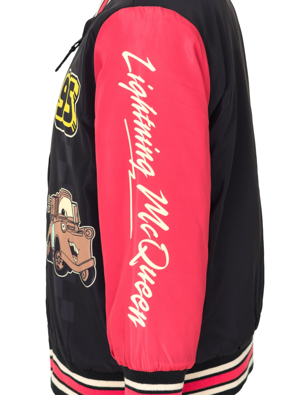 Disney Boys Toy Story Cars Zip Up Varsity Bomber Jacket to (2T - 7-8) -/ red