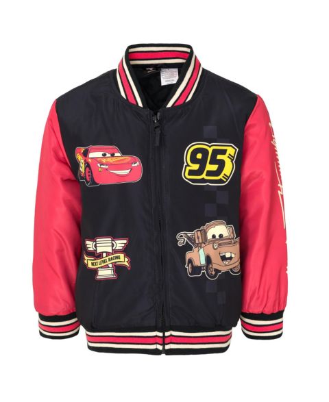 Детская куртка Cars Disney Boys Toy Story Zip Up Varsity Bomber Jacket to (2T - 7-8), цвет: Чёрный / Красный