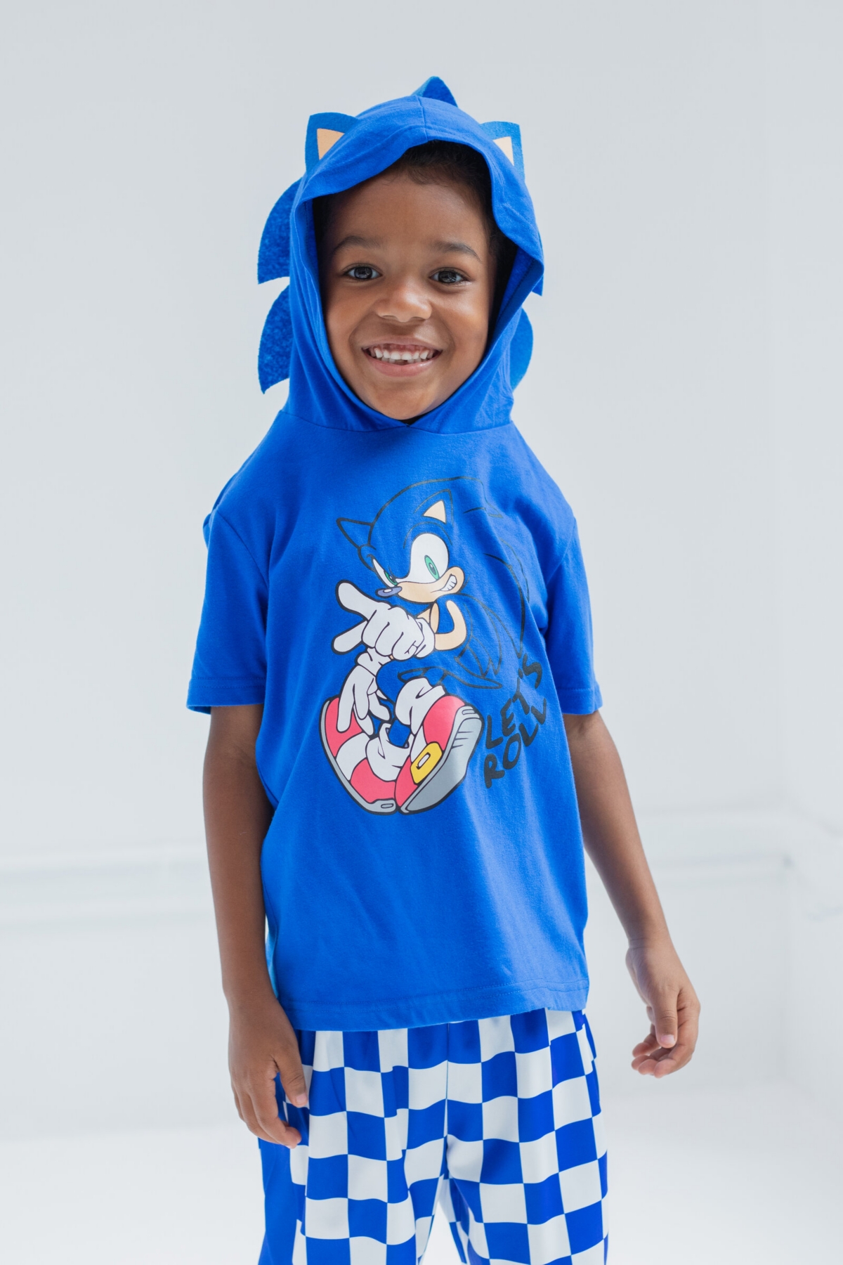 Sega Little Boys Sonic the Hedgehog Cosplay T-Shirt and Mesh Shorts Outfit Set to