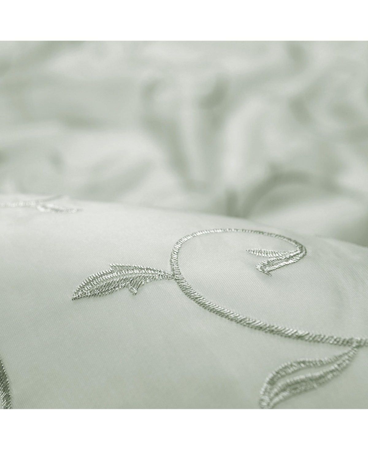 Chanasya Premium Embroidered Swirl Vine Curtains - Sheer Curtains for Living Room, Bedroom, Kitchen - 52