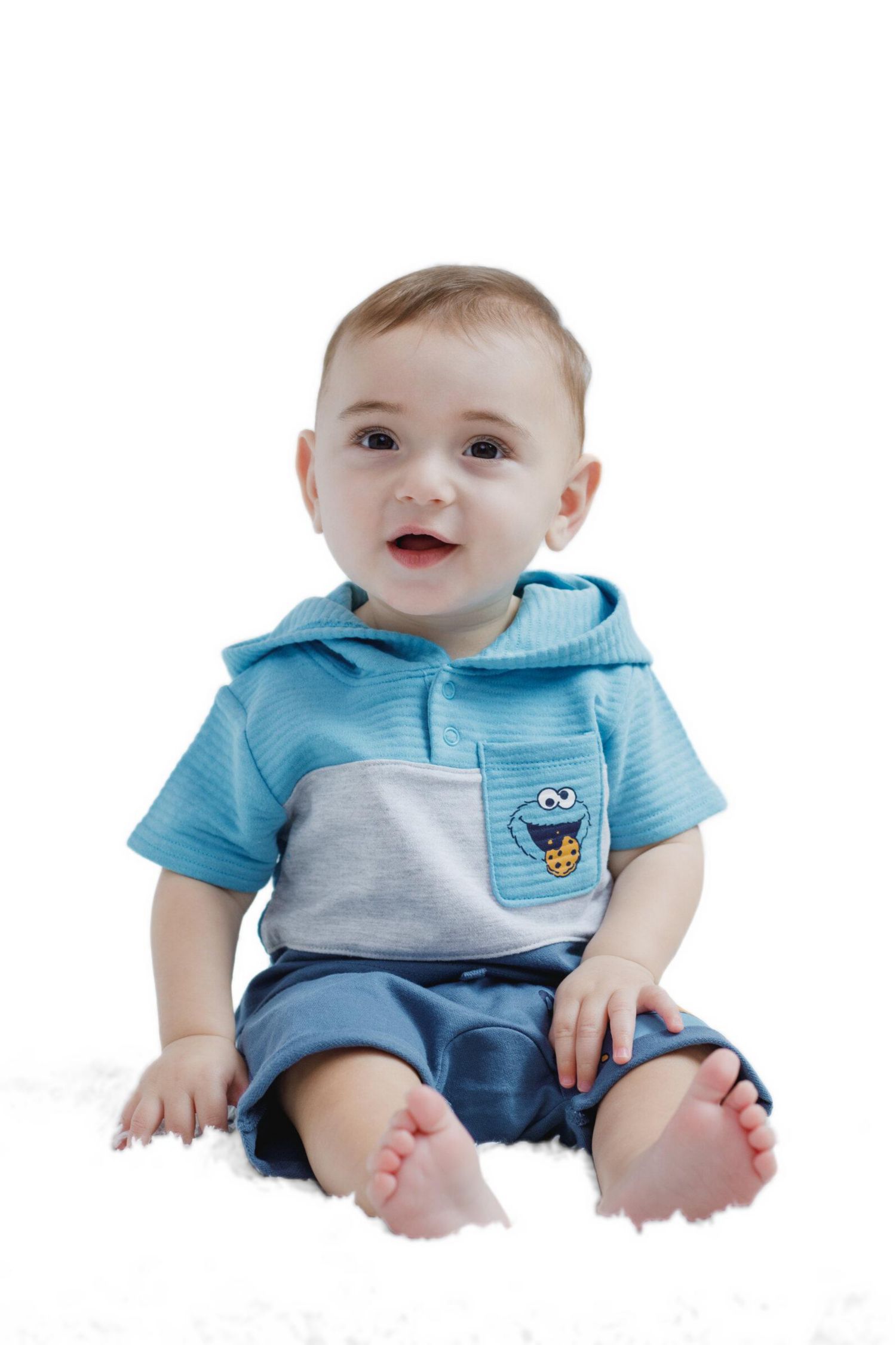 Toddler Boys 2-Piece Hooded Tee and Shorts Set