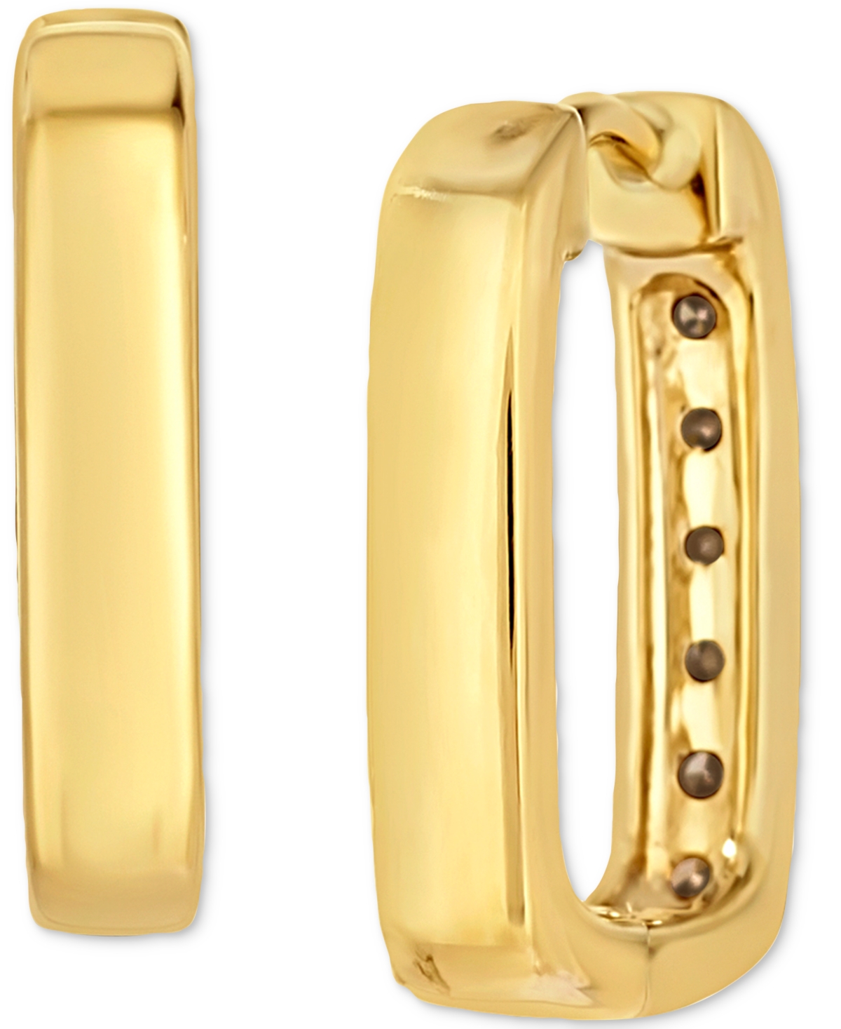 Le Vian Chocolatier Chocolate Diamond Squared Small Hoop Earrings (1/3 Ct. T.w.) In 14k Gold In 14k Honey Gold Earrings