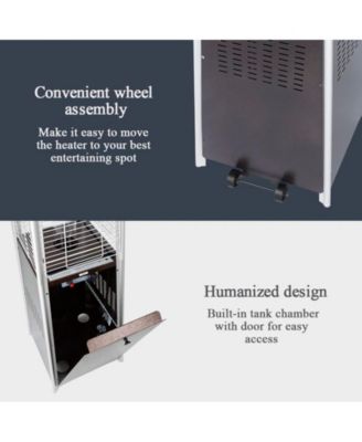 42000 BTU Outdoor Black Pyramid Patio Heater with Cover