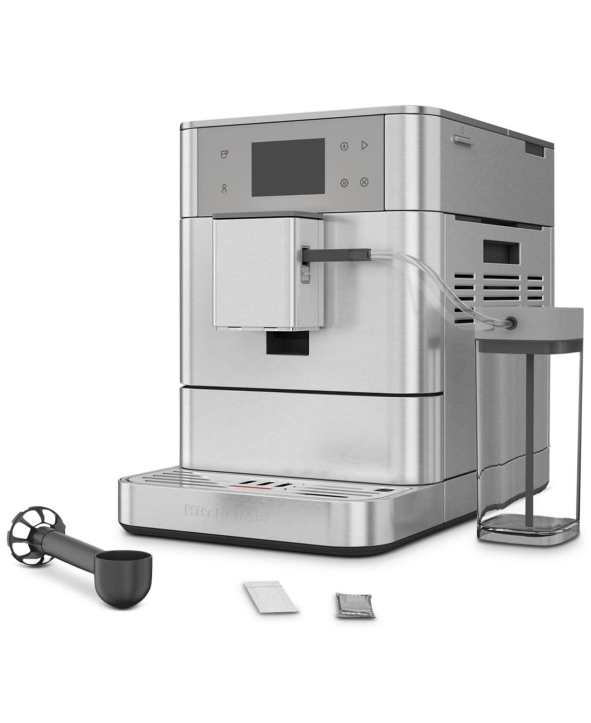 Kitchenaid Semi Automatic Espresso Machine With Burr Grinder, Kes6551 In Stainless Steel