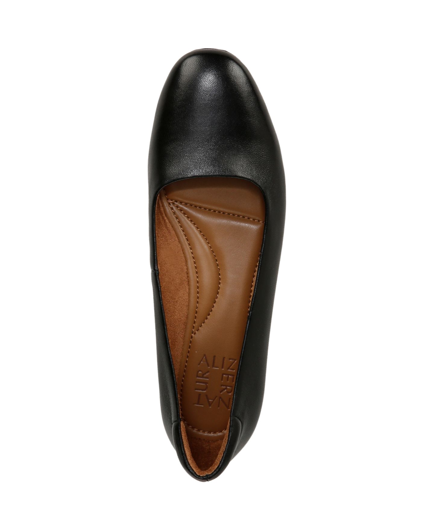Женские балетки Naturalizer Kelly-Ballet Square Toe Flats, цвет: Чёрный кожаный — фото 4