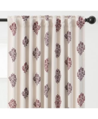 Premium 2-Panel Traverse Damask Room Darkening Curtains - 3-in-1 Back Tab, Rod Pocket, Ring Tab - for Windows Living Room Bedroom