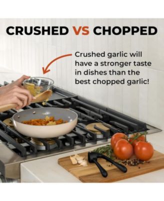 Stainless Steel Garlic Press – Durable, Easy-Squeeze Handle, Garlic Masher