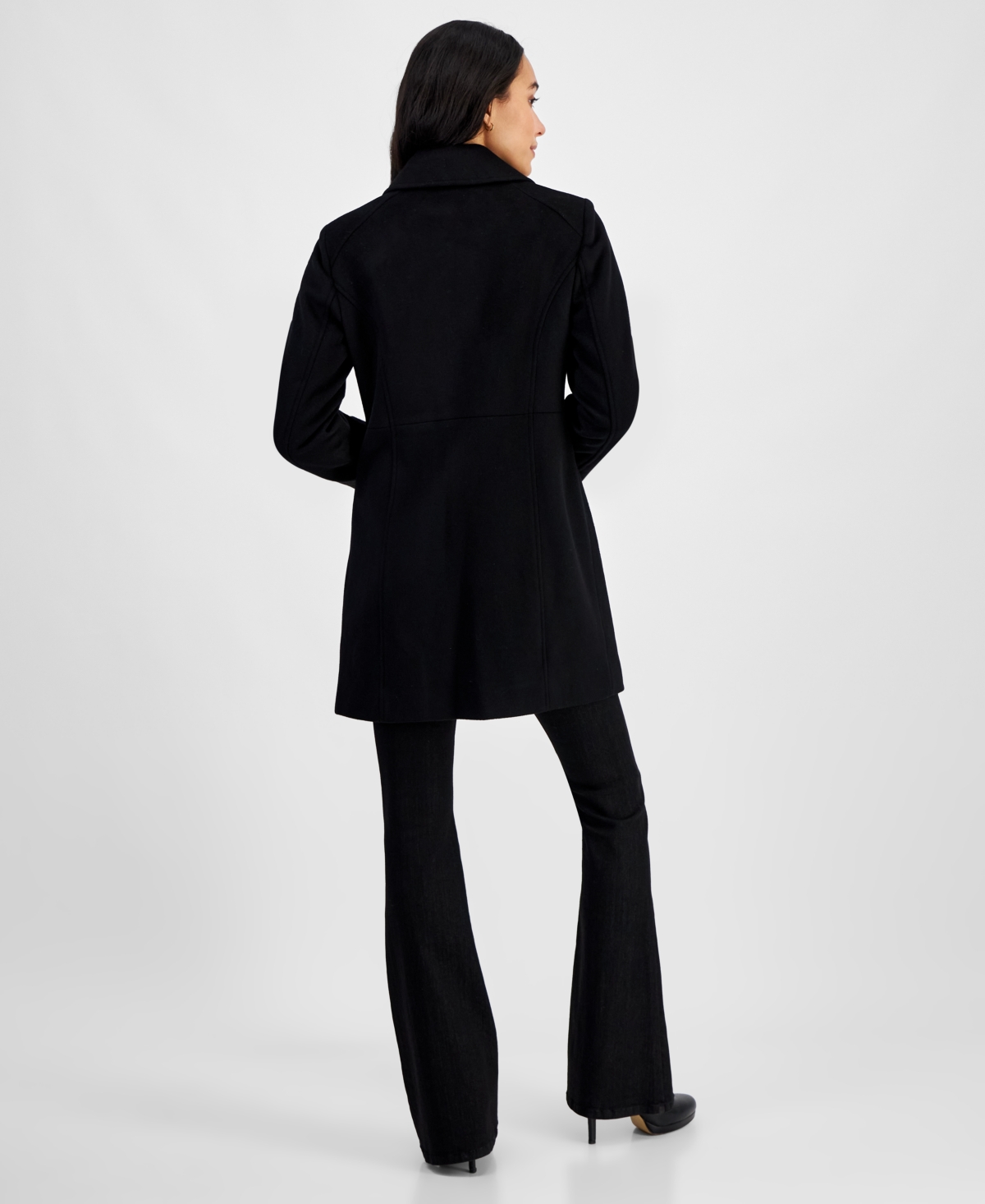 MICHAEL KORS MICHAEL MICHAEL KORS PETITE ZIP-FRONT COAT, CREATED FOR MACY'S 