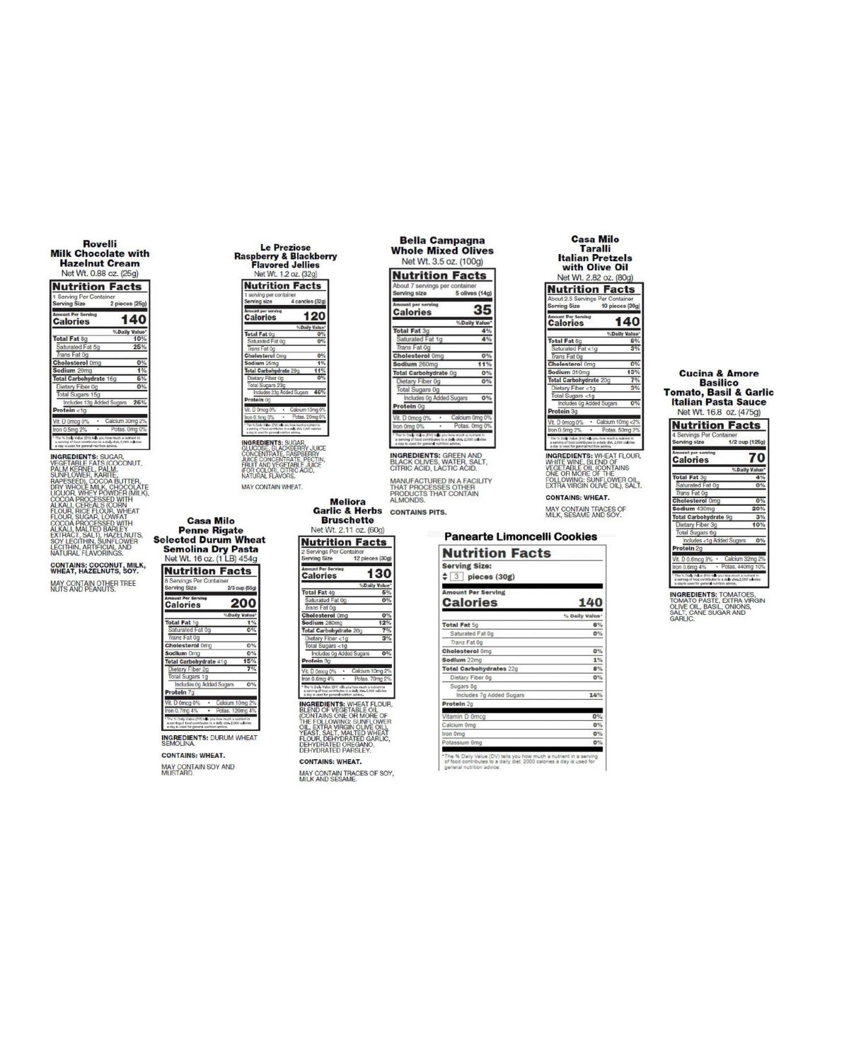 Wine Country Gift Baskets Trattoria Gift Basket, 8 Piece In No Color