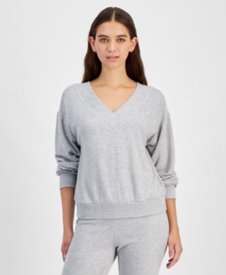 Planet Heart - Juniors' Hacci-Knit V-Neck Pullover Top