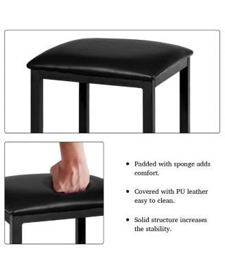 3 Pieces Dining Table Set with Faux Marble Tabletop and 2 Chairs