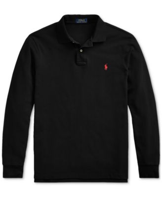 Men's Classic Fit Long Sleeve Mesh Polo