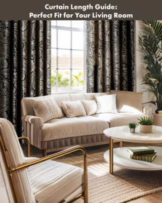 Aubrey Jacquard Room Darkening Curtains, Faux Silk Paisley for Bedroom and Living Room, 84 inch length 2 panels set, Width 50 length 84 inches, Blue/Brown Window Panel