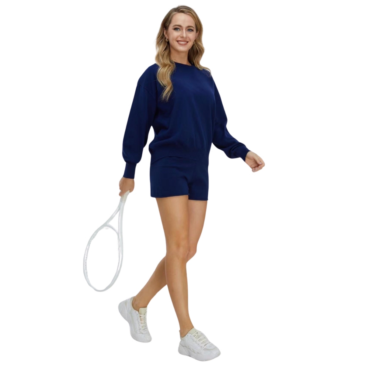 Bellemere Chic Sport Cotton Cashmere Short - Dark blue