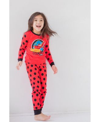 Girls Pullover Pajama Shirt and Pants Sleep Set