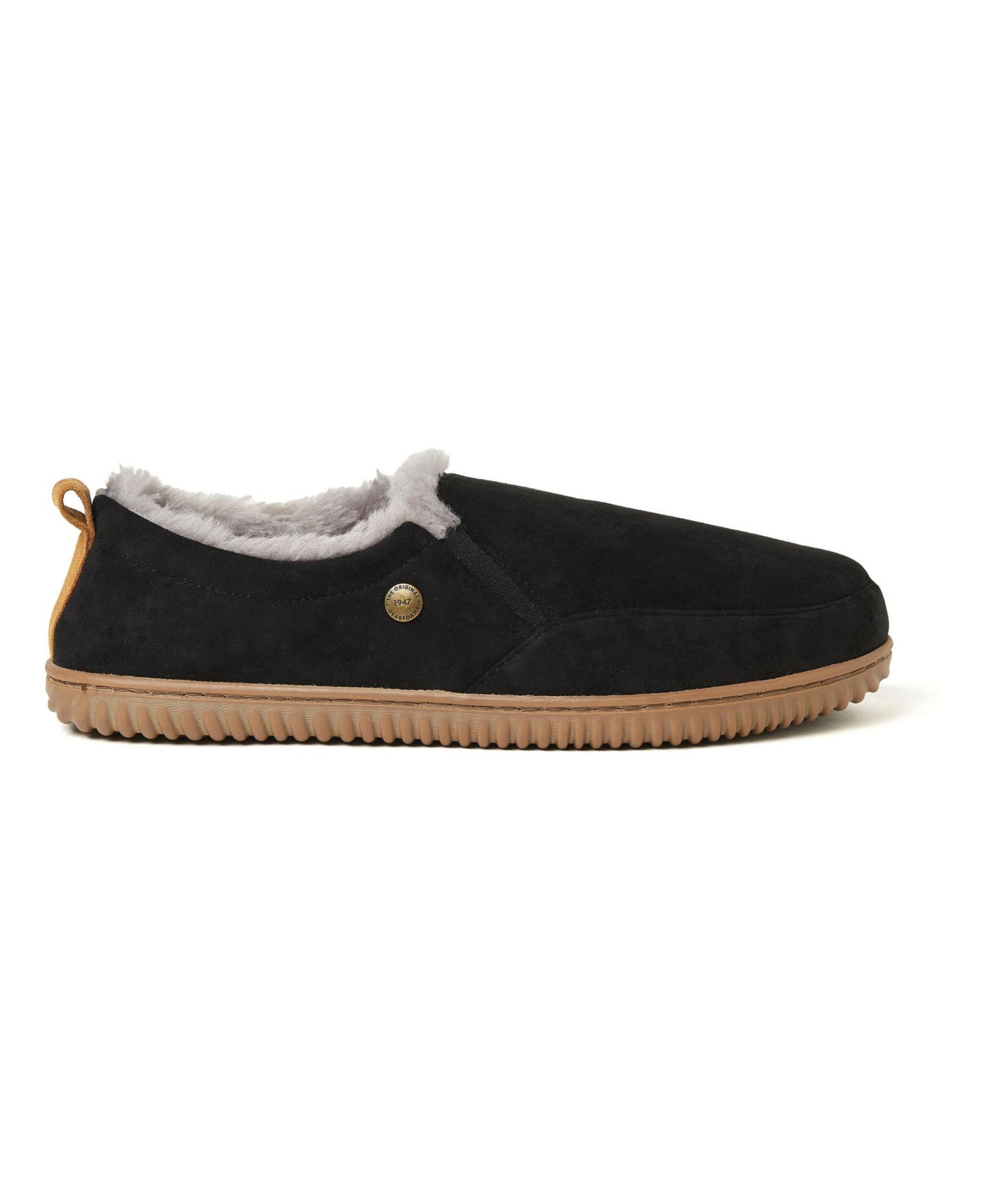 Мужские тапочки Dearfoams Alpine by Men s Zurich Closed Back House Shoe Slipper, цвет: Чёрный — фото 2