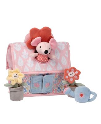 Floral Cottage 5pc Interactive Flowers & Mouse Plush Play Set Toy