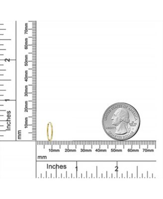 Tiny 1pc Minimalist Thin 14K Gold Ear Hoop Tragus Cartilage Piercing Conch Daith Earring .50 .64 .70 Inch