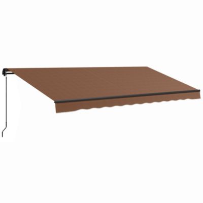 10' x 8' Patio Retractable Awning Sunshade Shelter,
