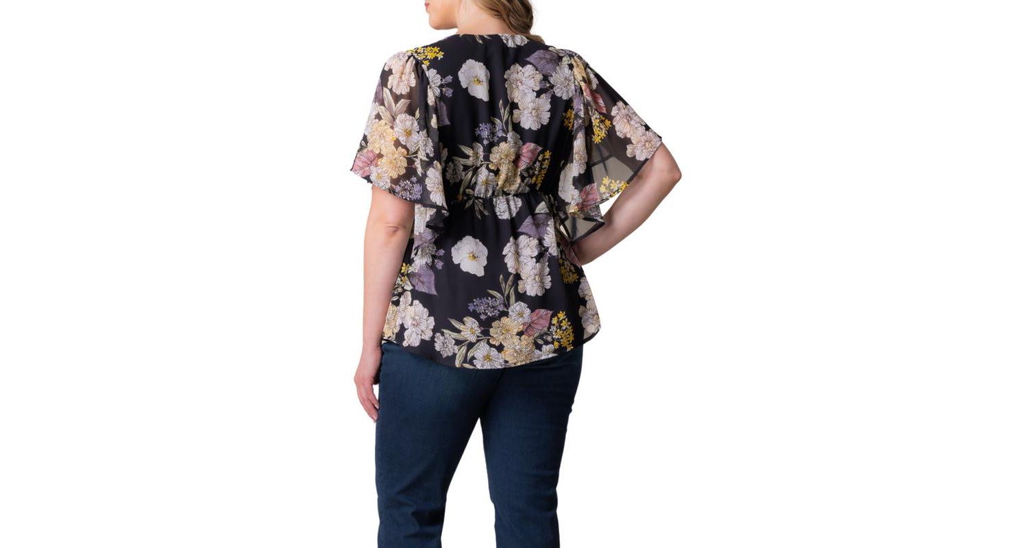 Plus Size Seaside Serenade Peplum Top
