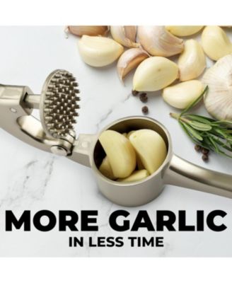 Large Premium Garlic Press Set - Bigger Bowl for Bigger Garlic