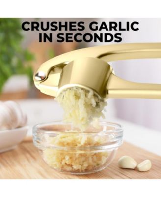 Large Premium Garlic Press Set - Bigger Bowl for Bigger Garlic
