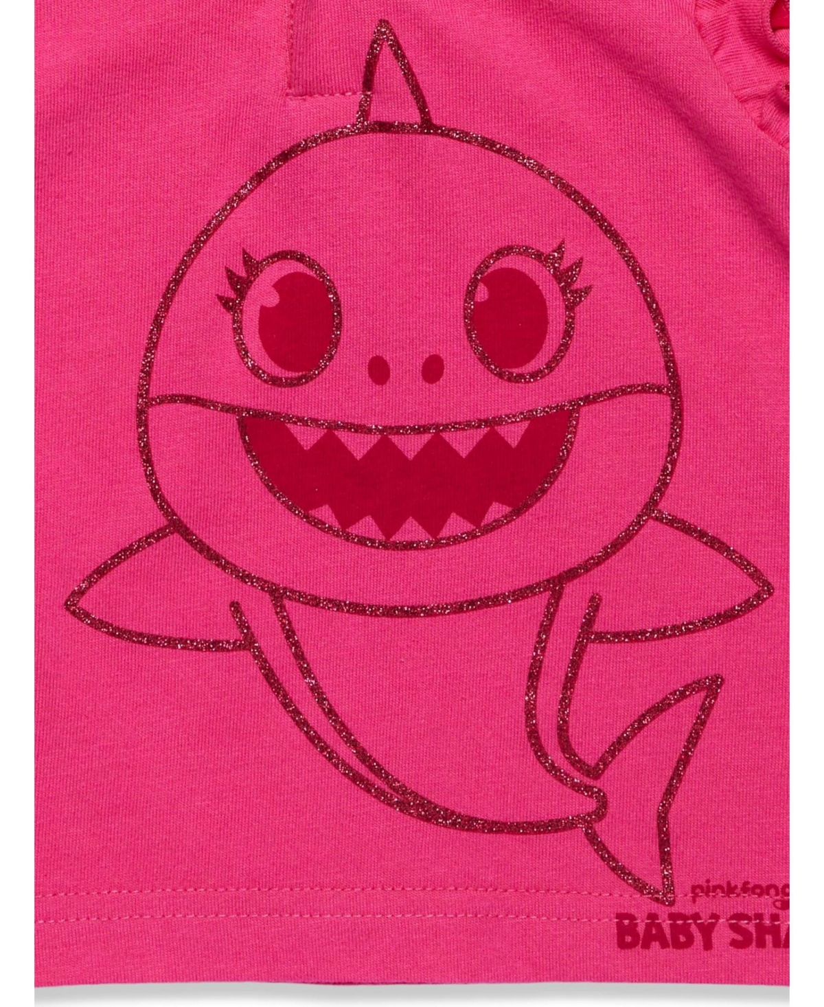 Pinkfong Baby Girls Baby Shark Mommy Shark T-Shirt and French Terry Shorts Outfit Set Newborn