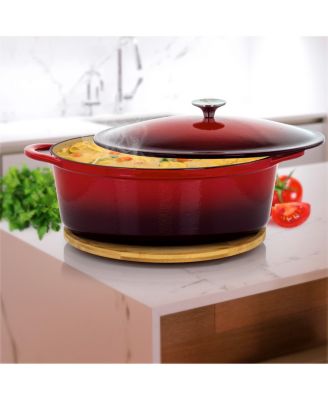7-Quart Enameled Cast Iron Oval Casserole