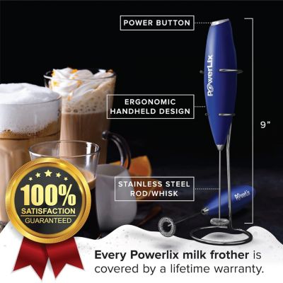 Milk Frother Battery Operated Foam Maker For Coffee With Stainless Steel Stand