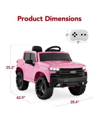 12V 2.5 MPH Licensed Chevrolet Silverado Ride On Truck Car Toy w/ Parent Remote Control