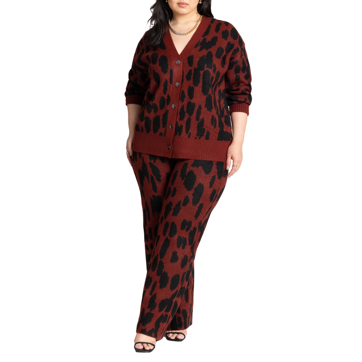 Plus Size Animal Print Pant - Animal blur
