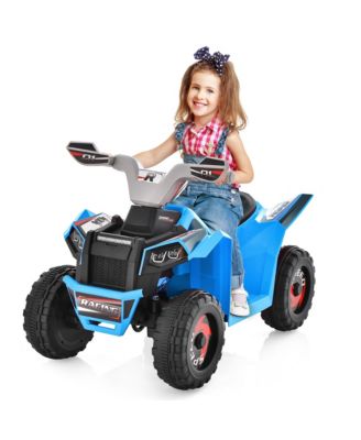 Kids Electric Ride On ATV Toy 6V Battery Powered Electric Vehicle Toy w/ Direction Control Rose Red